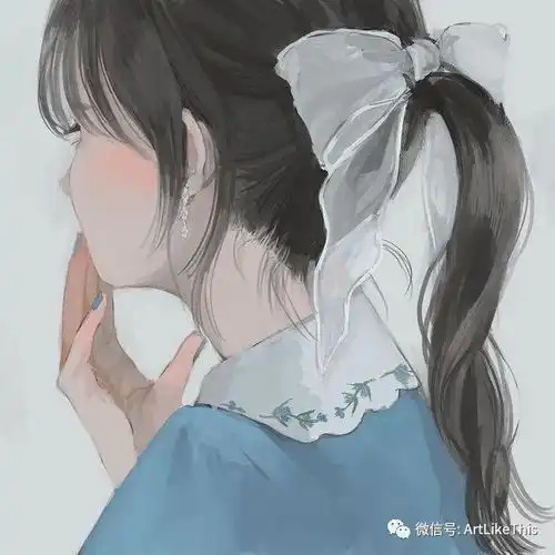 穿西装女生头像卡通荧光