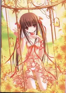 求棕色长发,琥珀色眼睛的动漫少女图片