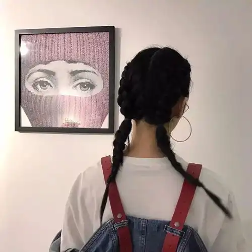 绿系女生头像背影图片动