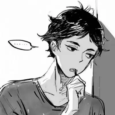 白色系二次元男生头像男