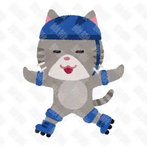 戴着护膝头盔滑旱冰溜冰的小狗狗猫咪小猫手绘卡通插画手绘png儿童插画免扣素材2阿猫阿狗