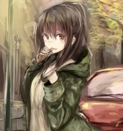 女生头像手绘画神采奕奕的卡通少女,草木有本心,何求美人折