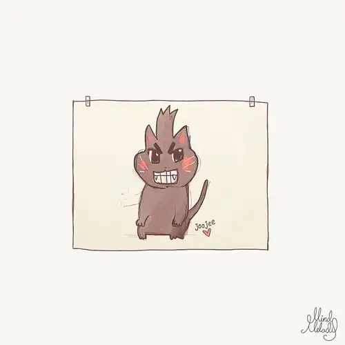 joojee的画泰国人气美女画师mindmelody创作的系列动物插画joojeefriends图片中是主人公joojee画的猫咪boyfriendjoojeefriends
