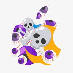 紫色橘黄色卡通风骷髅眼睛免抠图片素材其他格式下载动漫人物大全