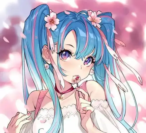 甜美可爱女生头像动漫粉