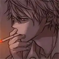 冷酷帅气的动漫男生吸烟头像图片