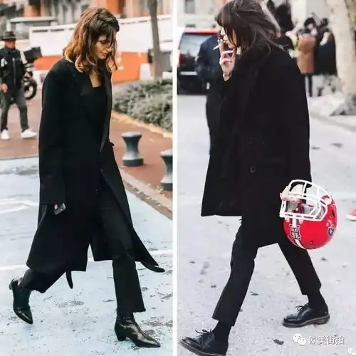 谁说黑色黑色大衣沉闷那是因为你不会搭