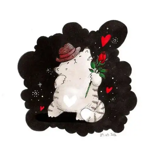 治愈系喵星人系列插画