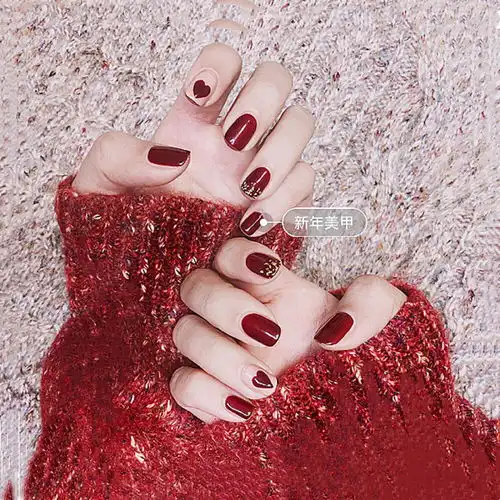 新年红色系美甲仙女们给美甲也过个年堆糖,美图壁纸兴趣社区