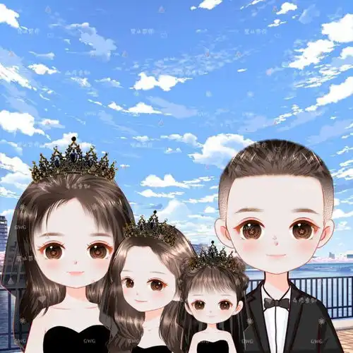 甜蜜家庭图片,一家四口头像,幸福其实很简单