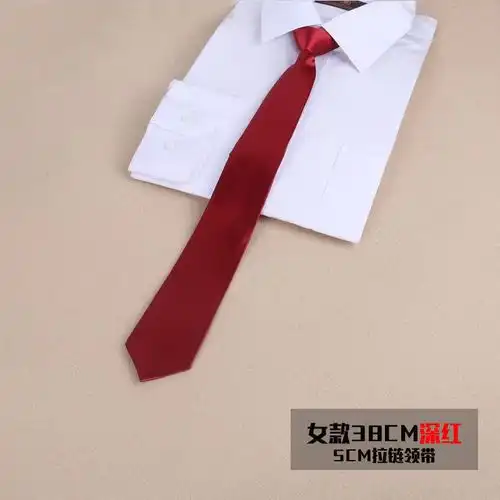 5cm日系免打英伦风学院风ins衬衫小领带黑色男女生帅气原宿潮韩版