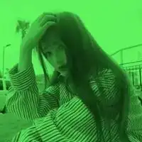 qq头像绿色系女生全绿