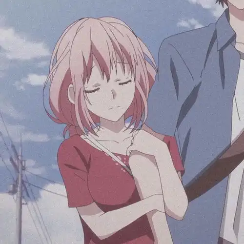 超甜情侣头像动漫猫系言