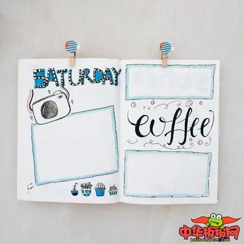 小清新手抄报版面设计图,一周手抄报排版