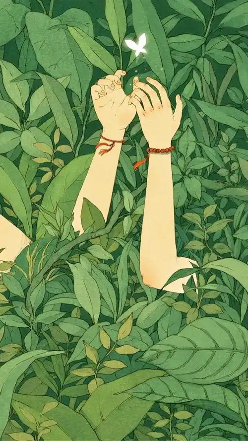 绿色系壁纸高清情侣头像