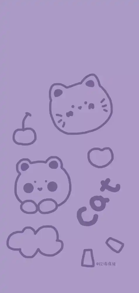 壁纸精选创意少女心紫色系壁纸