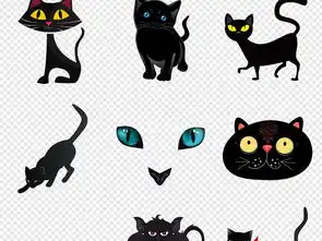 卡通手绘暗黑系蓝猫灰猫猫咪黑猫png素材图片模板下载2.11mb动物大全自然