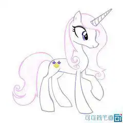 小马宝莉中的柔柔简笔画怎么画