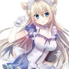 蓝色系猫耳娘动漫头像