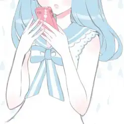 可爱动漫头像女蓝色系文