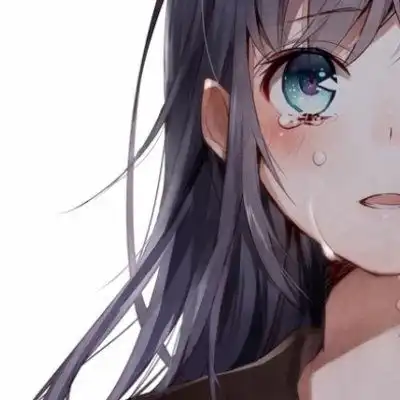 伤感动漫头像女生哭泣绝望心碎二次元qq头像