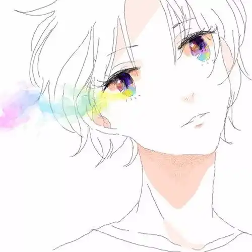 异瞳紫色系女生动漫头像