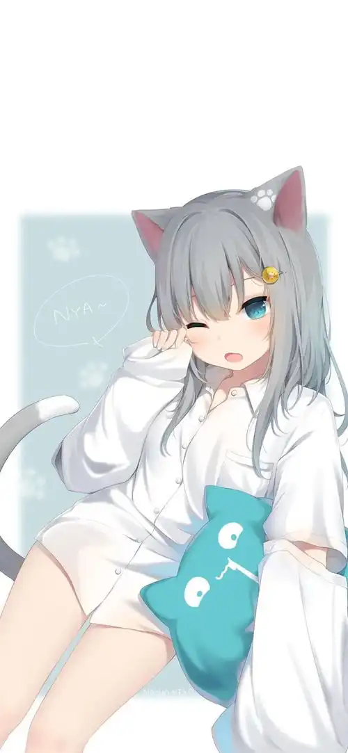 电脑猫系少女壁纸情侣头
