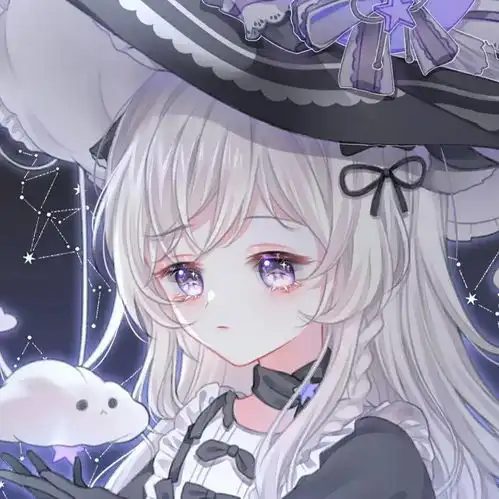 仙气紫色系动漫闺蜜头像