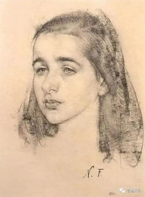 艺推艺术大师费欣素描头像作品