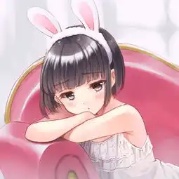 萌系少女可爱插画动漫二次元箱兔