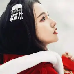 古风头像女青色系意境汉