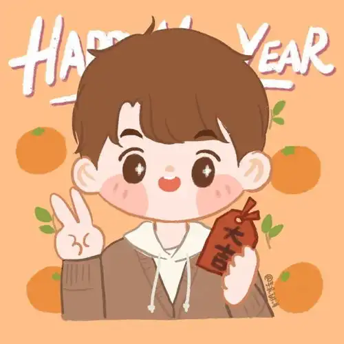情侣头像红色新年