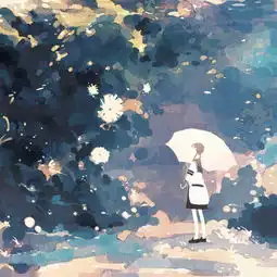 日本插画谁规定下雨撑伞的二次堆糖,美好生活研究所