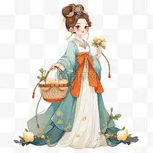 古装卡通头像女鼠绘