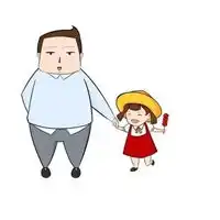 卡通兄妹俩头像老爸