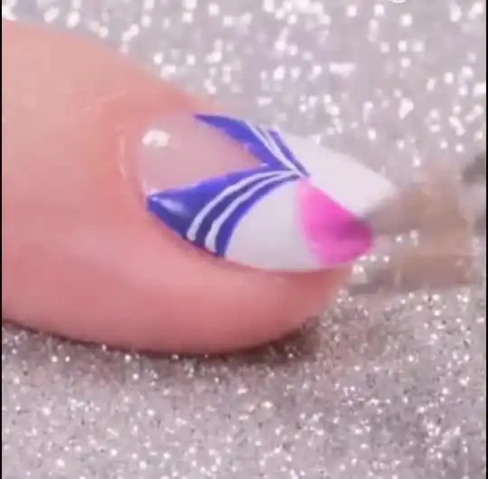 教你做美甲美少女战士同款蝴蝶结海军美甲,你有一颗少女心