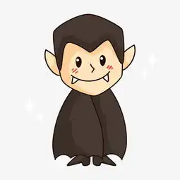 q版可爱万圣节吸血鬼插画卡通图片素材其他格式下载动漫人物大全