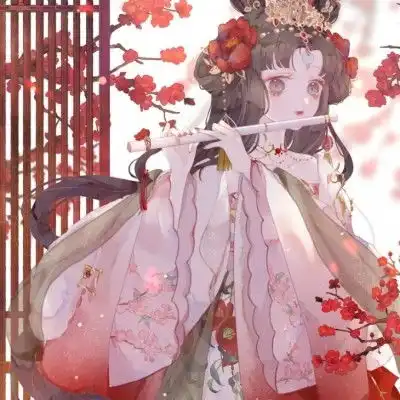 动漫女头温柔仙气蓝色系