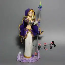 魔兽世界玩家手工女神吉安娜精美软陶作品