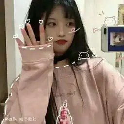 可爱涂鸦女生头像少女心系列女头