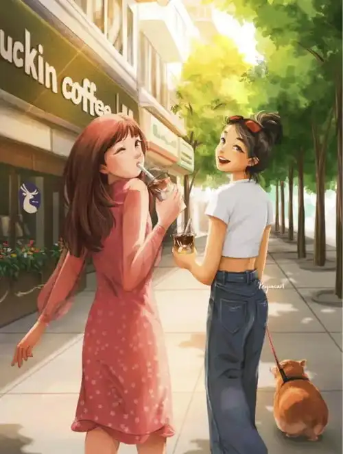 好闺蜜治愈系图片和文案