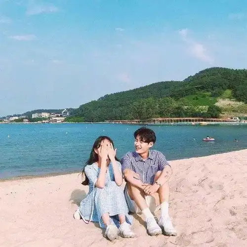 情侣头像绿色系一男一女