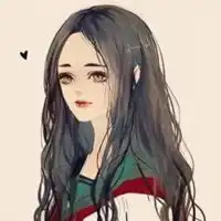 黑头发中分女孩头像卡通