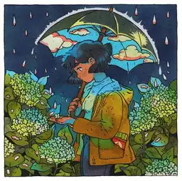 插画粉与薄荷蓝清甜的复古味