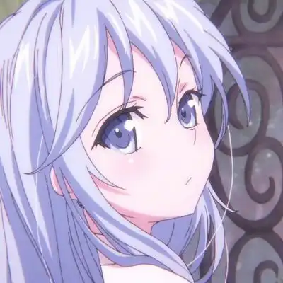 绿色系头像女动漫花绿发