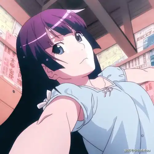 物语系列战场原黑仪,动漫头像自剪,教科书般的傲娇女孩