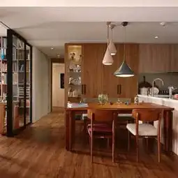 三居乡村田园风格木色餐厅装修效果图大全2017图片搜狐家居品格装修案例图