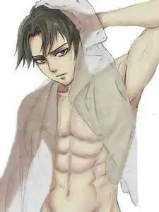 跪求动漫进击的巨人中兵长腹肌图,谢谢