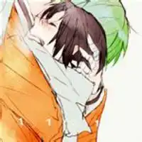 漫画头像男生女生拥抱