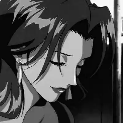 黑色系女漫头像无水印